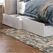 AFI Canyon Queen Wood Platform Bed with Footboard & 2 Storage Drawers in White