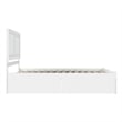 AFI Canyon Queen Wood Platform Bed with Footboard & 2 Storage Drawers in White