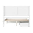 AFI Canyon Queen Wood Platform Bed with Footboard & 2 Storage Drawers in White