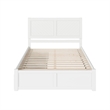 AFI Canyon King Wood Platform Bed with Footboard & 2 Storage Drawers in White