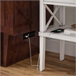 Nantucket Twin Wood Murphy Bed Chest w/ Mattress and Built-in Charger in Walnut