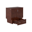 Nantucket Twin Wood Murphy Bed Chest w/ Mattress and Built-in Charger in Walnut