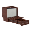 AFI Sydney Twin Solid Wood Murphy Bed Chest with Mattress in Walnut