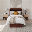 AFI Sydney Twin Solid Wood Murphy Bed Chest with Mattress in Walnut