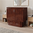 AFI Sydney Twin Solid Wood Murphy Bed Chest with Mattress in Walnut