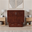 AFI Sydney Twin Solid Wood Murphy Bed Chest with Mattress in Walnut