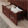 AFI Sydney Twin Solid Wood Murphy Bed Chest with Mattress in Walnut