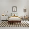 Pasadena Twin Low Profile Wood Platform Bed in Walnut