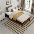 Pasadena Twin Low Profile Wood Platform Bed in Walnut