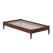 Pasadena Twin Low Profile Wood Platform Bed in Walnut