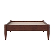 Pasadena Twin Low Profile Wood Platform Bed in Walnut