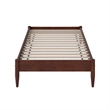 Pasadena Twin Low Profile Wood Platform Bed in Walnut