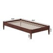 Pasadena Twin Low Profile Wood Platform Bed in Walnut
