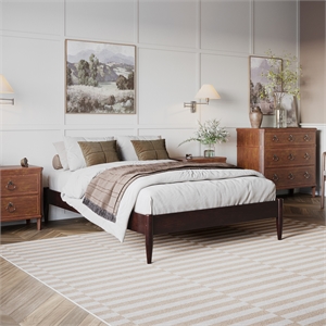 Pasadena 14&quot Full Low Profile Solid Wood Platform Bed in Espresso