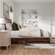 Berkshire Queen Low Wood Platform Bed with Matching Footboard in Barnwood