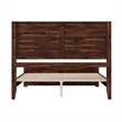 Berkshire Queen Low Wood Platform Bed with Matching Footboard in Barnwood