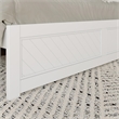 Canyon King Wood Platform Bed with Matching Footboard in White