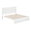 Canyon King Wood Platform Bed with Matching Footboard in White