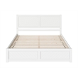Canyon King Wood Platform Bed with Matching Footboard in White