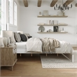 Canyon King Wood Platform Bed with Matching Footboard in White