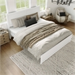 Canyon King Wood Platform Bed with Matching Footboard in White