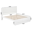 Canyon King Wood Platform Bed with Matching Footboard in White