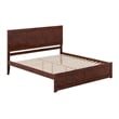 Canyon King Wood Platform Bed with Matching Footboard in Walnut