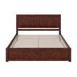 Canyon King Wood Platform Bed with Matching Footboard in Walnut