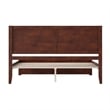 Canyon King Wood Platform Bed with Matching Footboard in Walnut