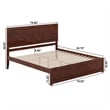 Canyon King Wood Platform Bed with Matching Footboard in Walnut