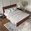 Canyon King Wood Platform Bed with Matching Footboard in Walnut