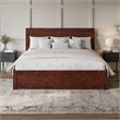 Canyon King Wood Platform Bed with Matching Footboard in Walnut