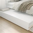 Canyon King Wood Platform Bed with Matching Footboard & Twin XL Trundle in White