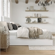Canyon King Wood Platform Bed with Matching Footboard & Twin XL Trundle in White