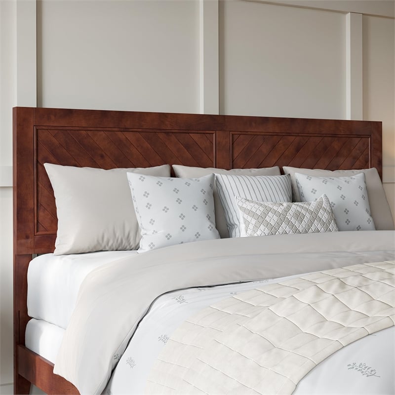 Canyon King Wood Platform Bed with Matching Footboard & Trundle in Walnut