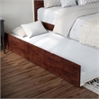 Canyon King Wood Platform Bed with Matching Footboard & Trundle in Walnut