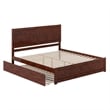 Canyon King Wood Platform Bed with Matching Footboard & Trundle in Walnut