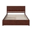 Canyon King Wood Platform Bed with Matching Footboard & Trundle in Walnut