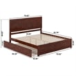 Canyon King Wood Platform Bed with Matching Footboard & Trundle in Walnut