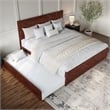 Canyon King Wood Platform Bed with Matching Footboard & Trundle in Walnut