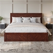 Canyon King Wood Platform Bed with Matching Footboard & Trundle in Walnut