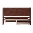 Canyon King Wood Platform Bed with Matching Footboard & Trundle in Walnut