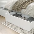Canyon King Storage Wood Platform Bed with Matching Footboard in White