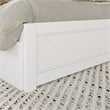 Canyon King Storage Wood Platform Bed with Matching Footboard in White