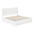 Canyon King Storage Wood Platform Bed with Matching Footboard in White