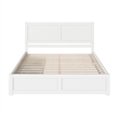 Canyon King Storage Wood Platform Bed with Matching Footboard in White