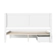 Canyon King Storage Wood Platform Bed with Matching Footboard in White