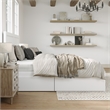 Canyon King Storage Wood Platform Bed with Matching Footboard in White