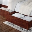 Canyon King Storage Wood Platform Bed with Matching Footboard in Walnut