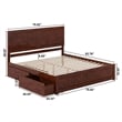Canyon King Storage Wood Platform Bed with Matching Footboard in Walnut